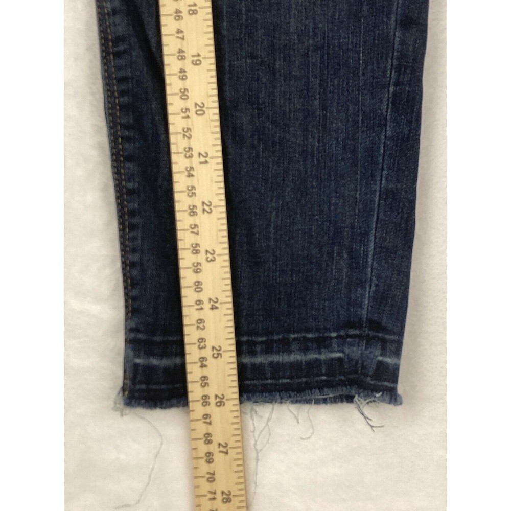 Lucky Brand Lolita Crop Low Rise Raw Hem Jeans Womens Blue Size 29 - Picture 9 of 16